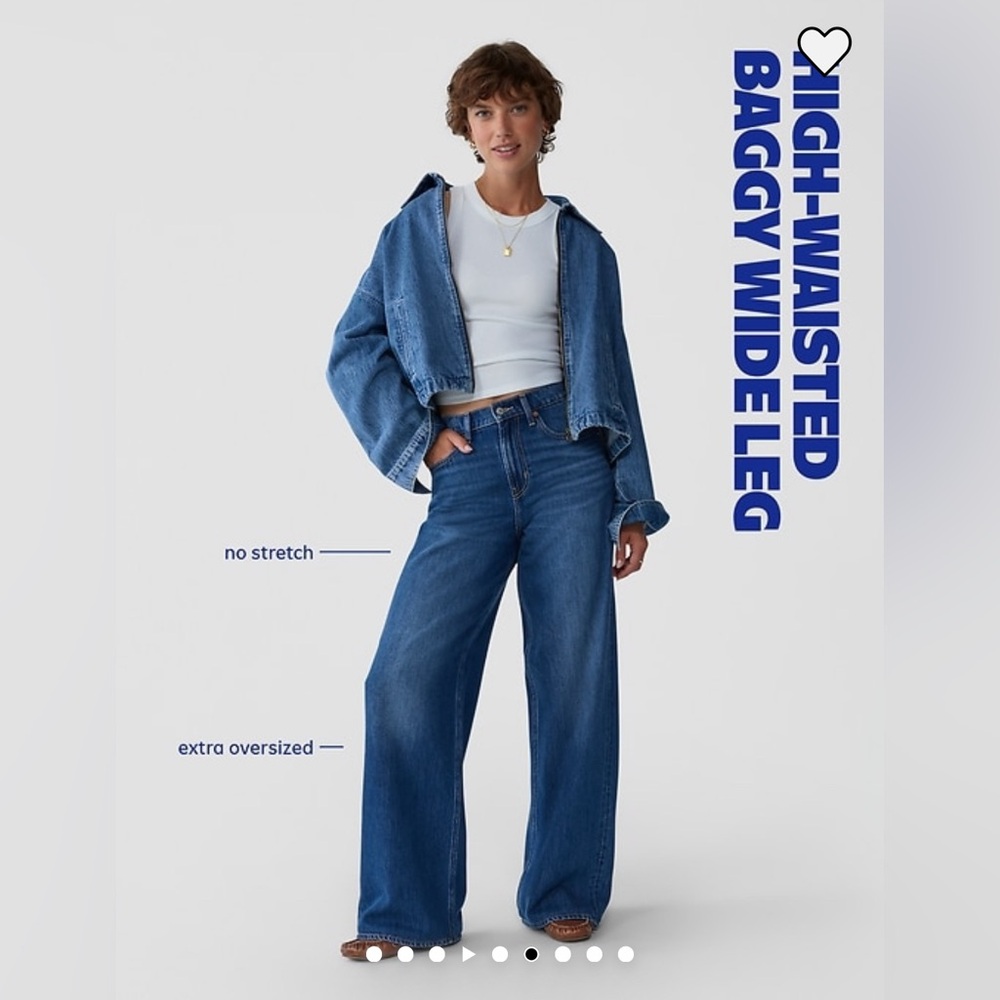 Wide-Leg Denim Jeans